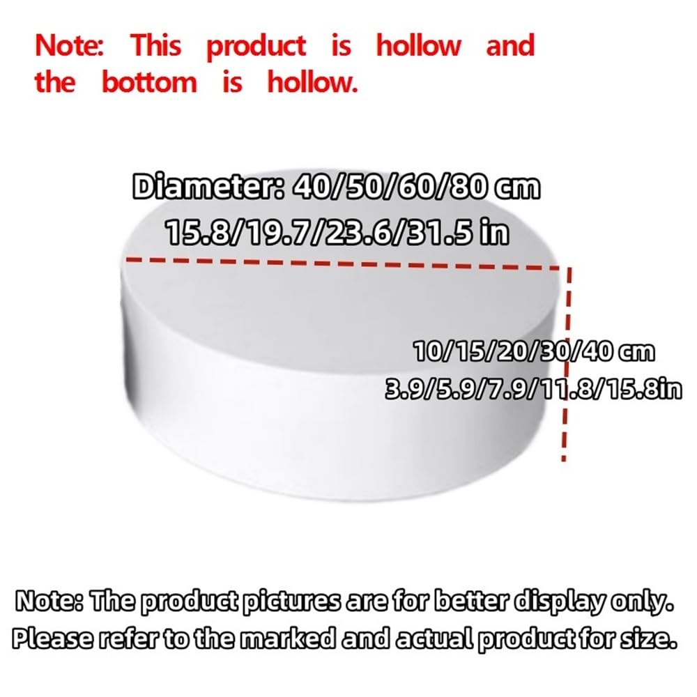 Hveqohls High-end Window Display Stand, Round Hollow Platform Pedestal, Wood Show Stand for Retail Counter, Boutiques and Exhibition(Black,31.5x11.8in)