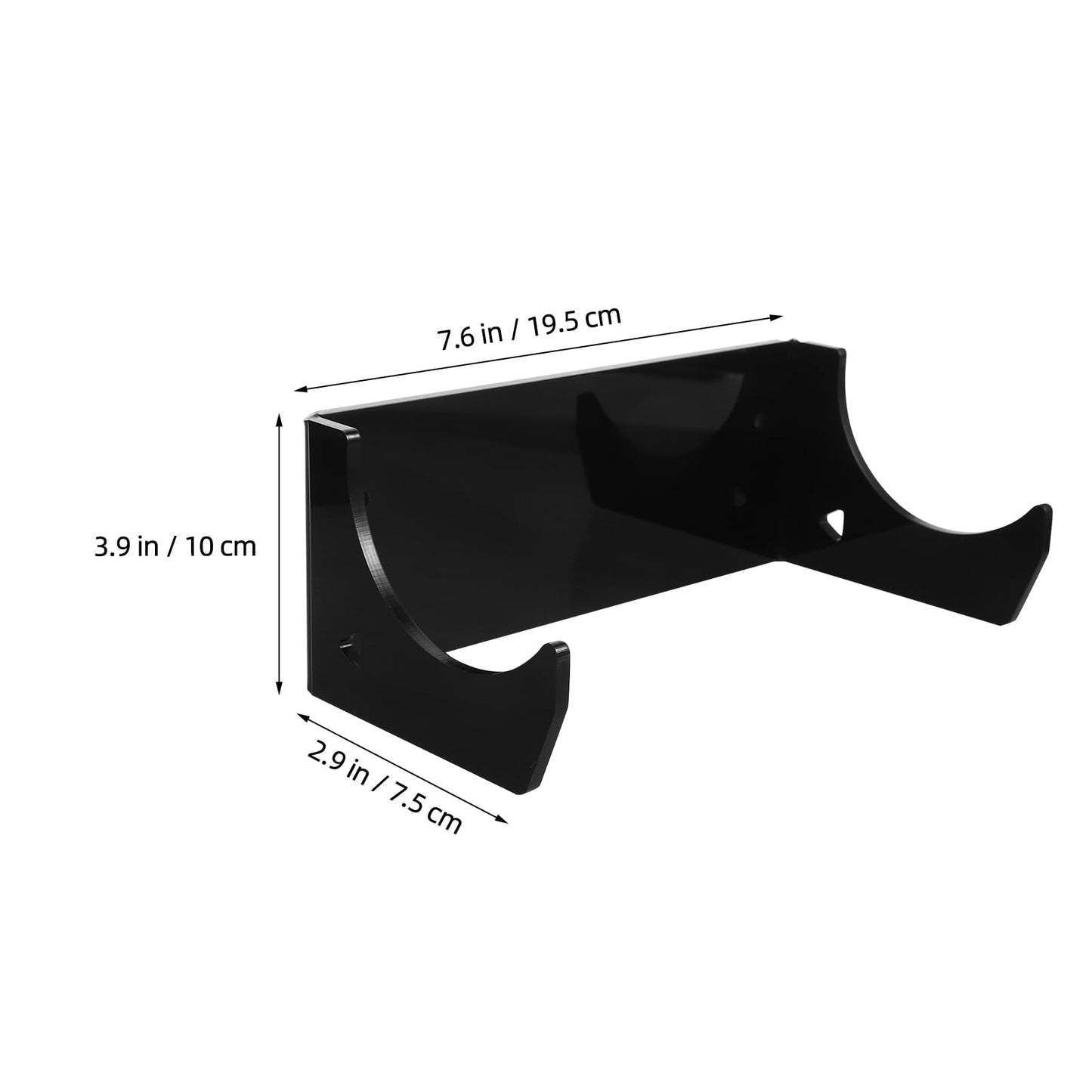 LABRIMP Wall Rolling Pin Holder Acrylic Rolling Pin Display Rack Wall Mount Rolling Holder for Kitchen Storage Space-Saving Rolling Hanger 2 Pack