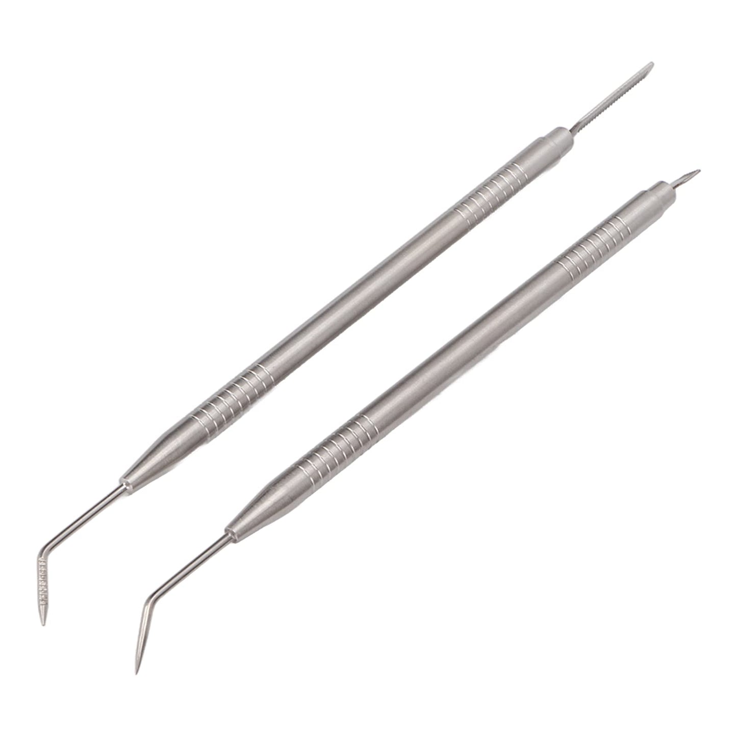 2 Pieces Eyelash Perm Tool,Lash Separator Tint Tool,Stainless Steel Lash Rods Tool with Comb for Eyelash Eyebrow Perming Tinting Curling Extensions (silver)