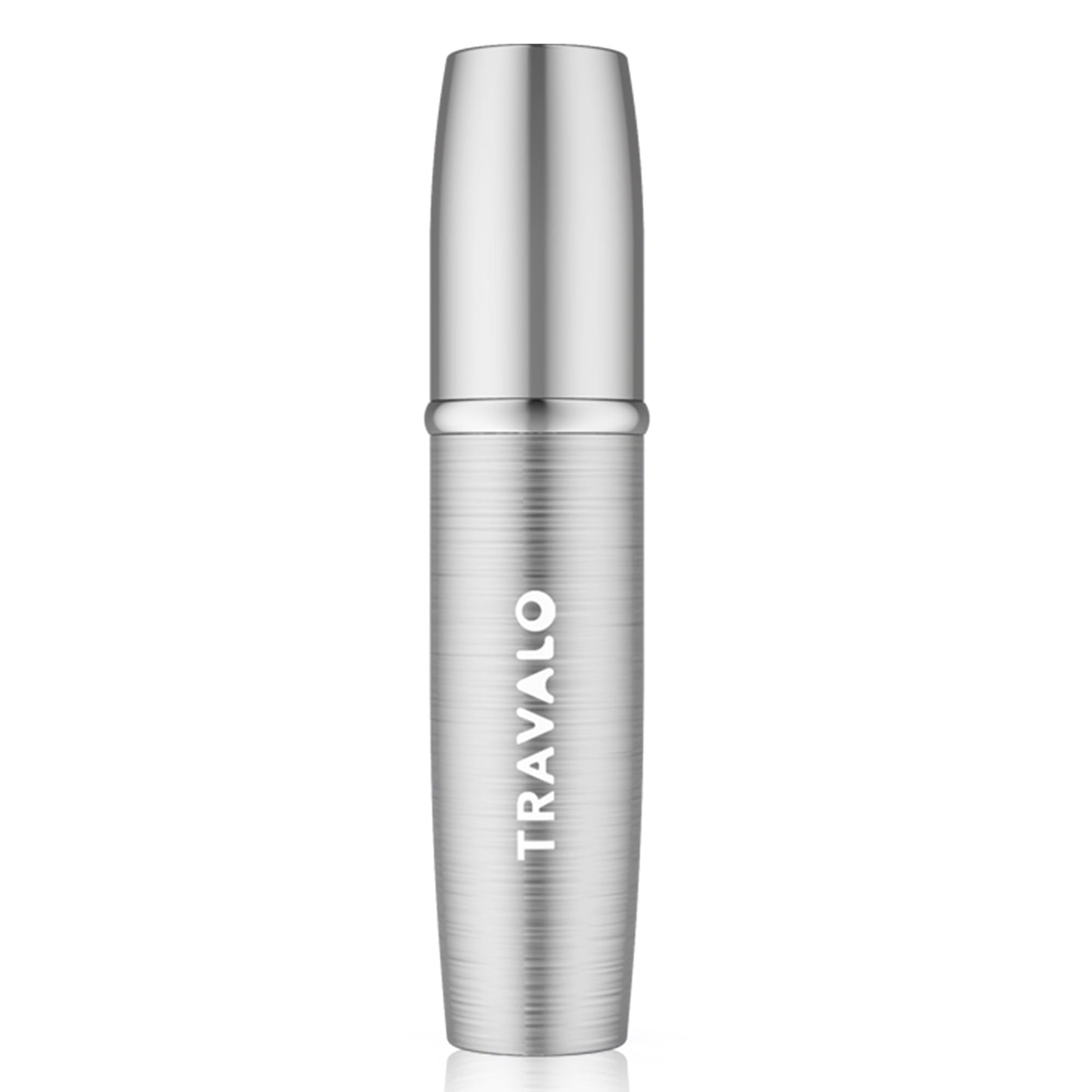Travalo LUX Perfume Atomizer - Leak-Proof and TSA Approved for Air Travel - Reusable Airtight Easy Fill Mini Pump Sprayer - Lightweight Portable - Brushed Polished Metal Alloy Outer Shell - Silver