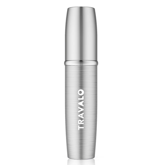 Travalo LUX Perfume Atomizer - Leak-Proof and TSA Approved for Air Travel - Reusable Airtight Easy Fill Mini Pump Sprayer - Lightweight Portable - Brushed Polished Metal Alloy Outer Shell - Silver