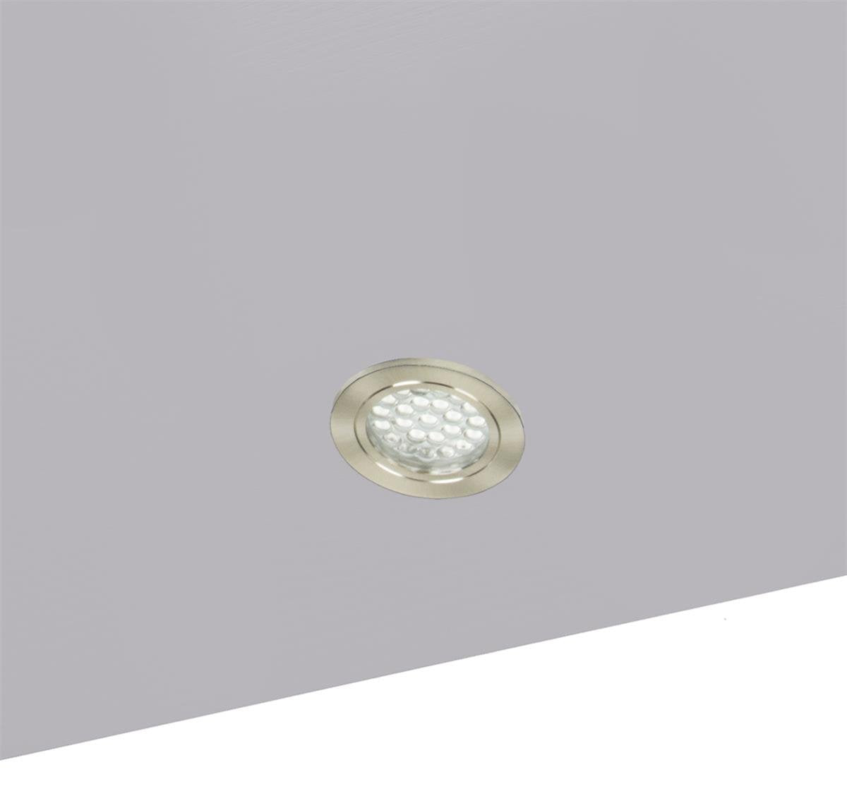 Displays2go Full Vision Lighted Cabinet, Laminated MDF, Aluminum & Tempered Glass Build – Silver Finish (193CPLEDSL)