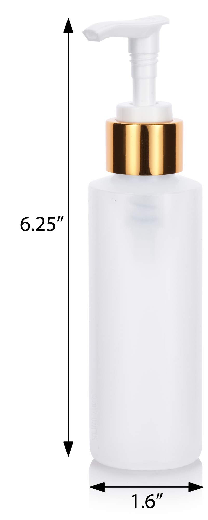 (12 Pack) 4 oz / 120 ml Clear Natural Plastic Squeeze Bottle with Gold Lotion Pump Dispenser + Labels Refillable