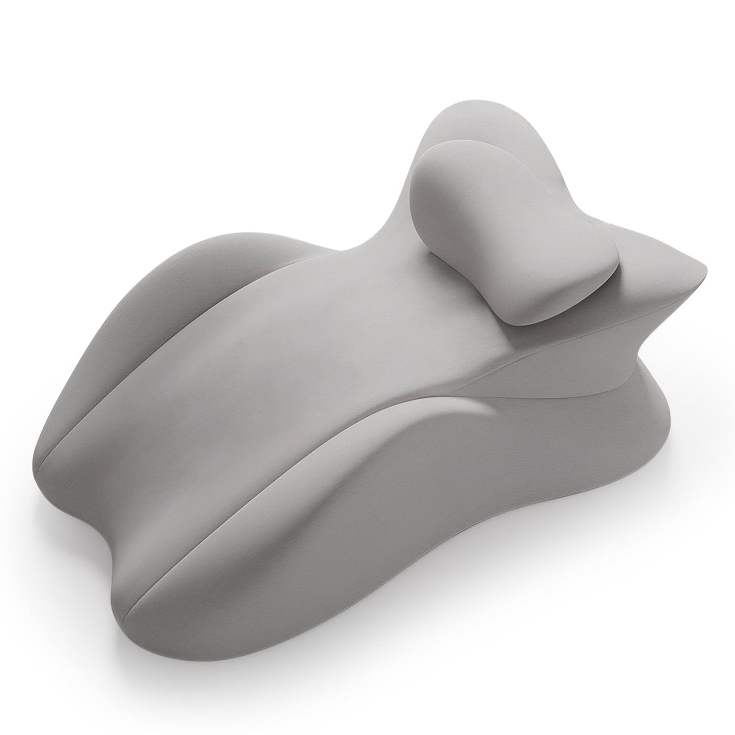 ele ELEOPTION Memory Foam Ergonomic Wedge Pillow Prone Reading Pillow for Bed Sofa Stomach Back and Neck Support Sitting Up with Removable Cover Leg Elevation for Sleeping and Relaxing Light Gray