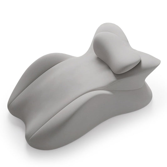ele ELEOPTION Memory Foam Ergonomic Wedge Pillow Prone Reading Pillow for Bed Sofa Stomach Back and Neck Support Sitting Up with Removable Cover Leg Elevation for Sleeping and Relaxing Light Gray