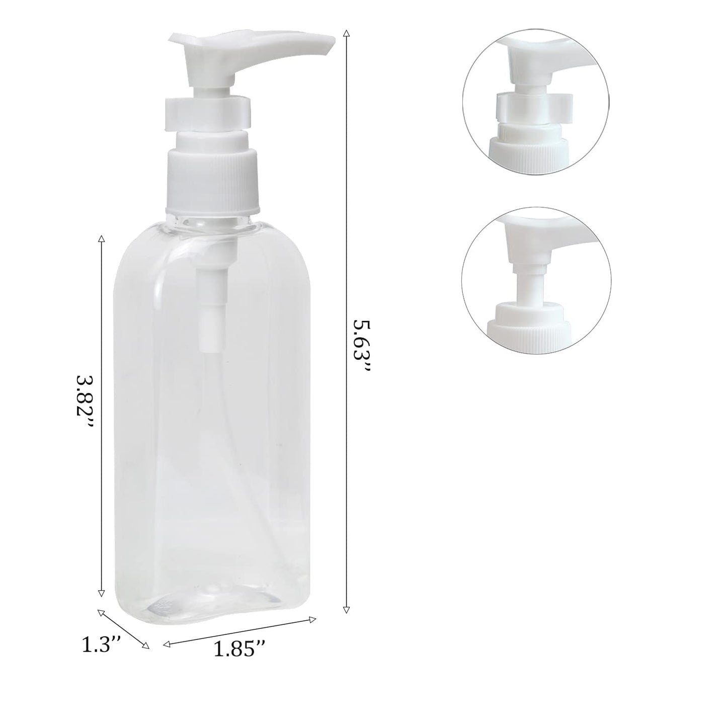 Tancano 10pcs Travel Dispenser Set, 3.4oz Clear Plastic Bottles with Pump & Mist Sprayer & Small Funnel & Labels for Soap/Shampoo/Conditioner/Body Wash