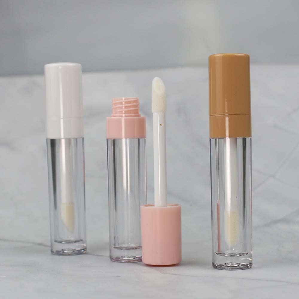COSIDEA 30pcs Pink Empty 8ml 0.27oz PETG Lip Gloss Tubes with Big Doe Foot Wand，Lipgloss Containers，Concealer Tube Packing Container Bulk Wholesale
