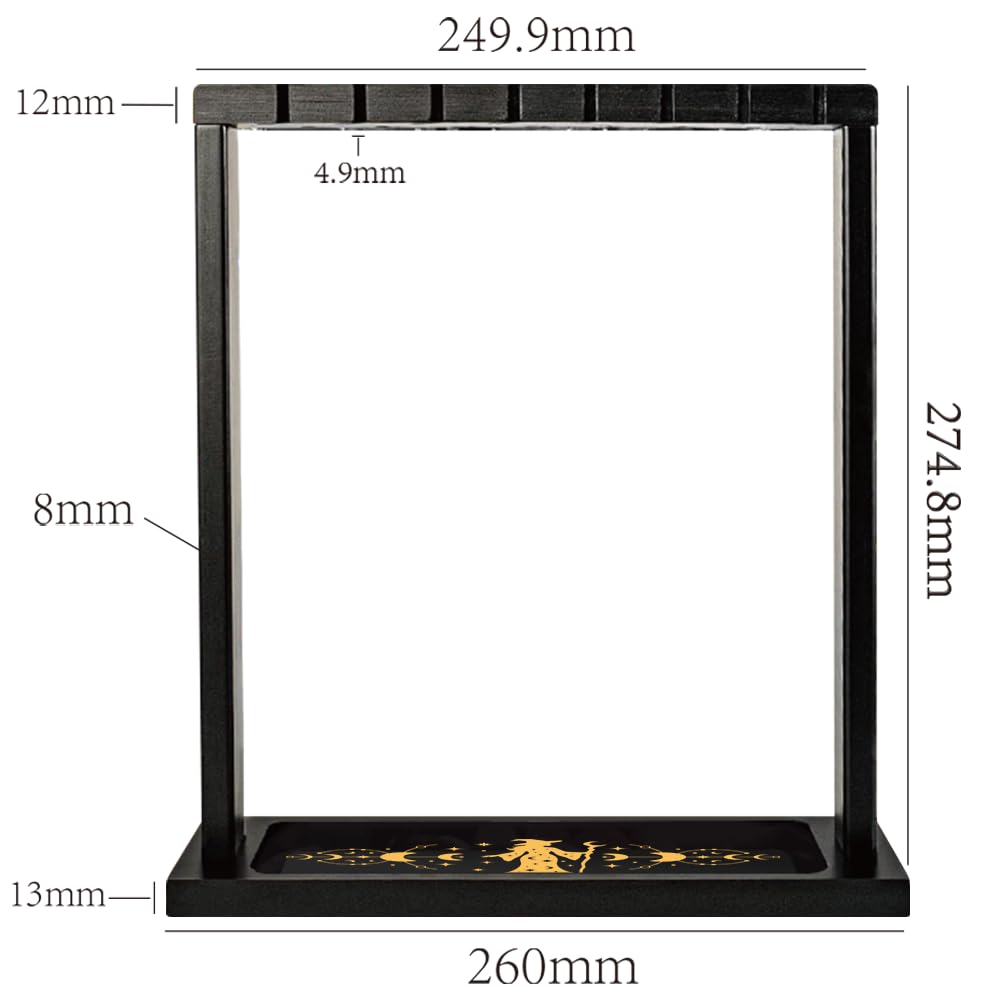BEUNITONE Witch Design Display Stand, Wooden Crystal & Jewelry Holder Organiser Divination Tools for Stones Necklaces Witchcraft Supplies for Home Decor, Market Stall and Craft Fair Showcase