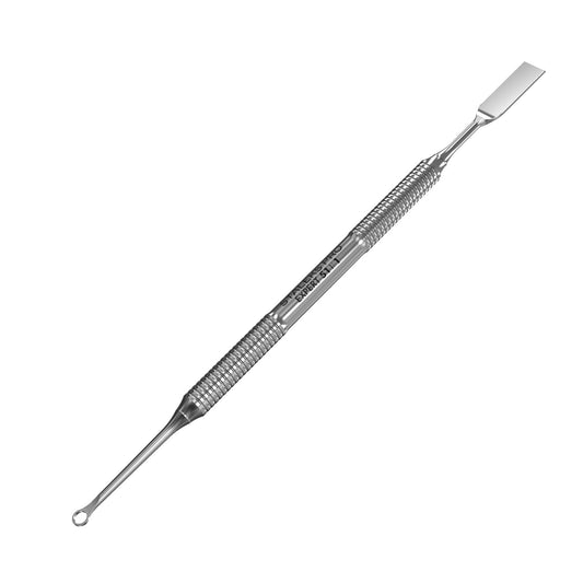Staleks Pro Manicure Pusher Expert 51 Type 1 – Professional Cuticle Pusher Tool With Ring Stainless Steel Manual Sharpening Ergonomic Grip Corrosion Resistant Ideal For Manicure & Nail Care