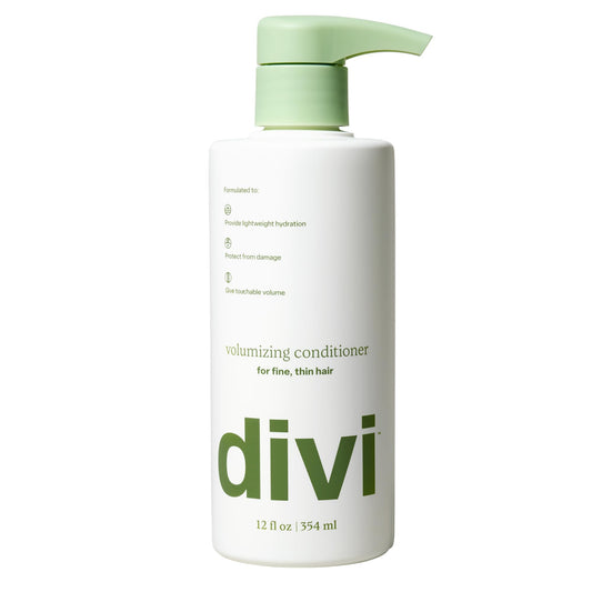 Divi Volumizing Conditioner for Women and Men - Lightweight Volume Conditioner for Fine Hair - Designed to Strengthen and Protect the Hair from Damage, 12 Fl Oz.