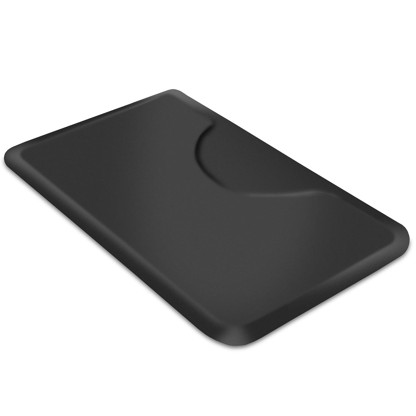 Saloniture 3 ft. x 5 ft. Salon & Barber Shop Chair Anti-Fatigue Floor Mat - Black Rectangle - 5/8 in. Thick
