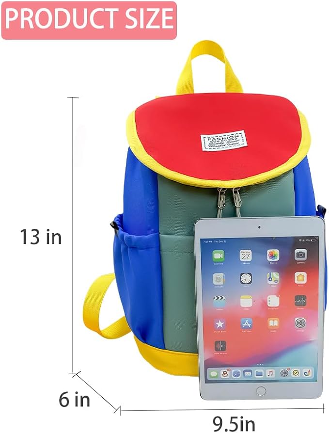 Toddler Backpack for Boys and Girls Age 3+, Lightweight Small Kids School Bag for Kindergarten, Daycare, Travel (Red)