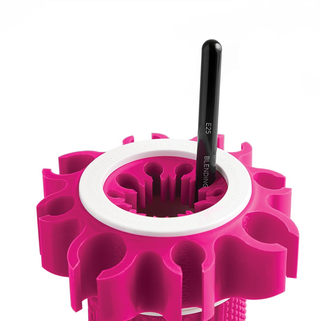 Sigma Beauty Dry'n Shape Spa - Makeup Brush Cleaning Tool - Wash, Dry and Shape to Restore Makeup Brushes - Makeup Brush Cleaner and Shaper - Holds 18 Brushes