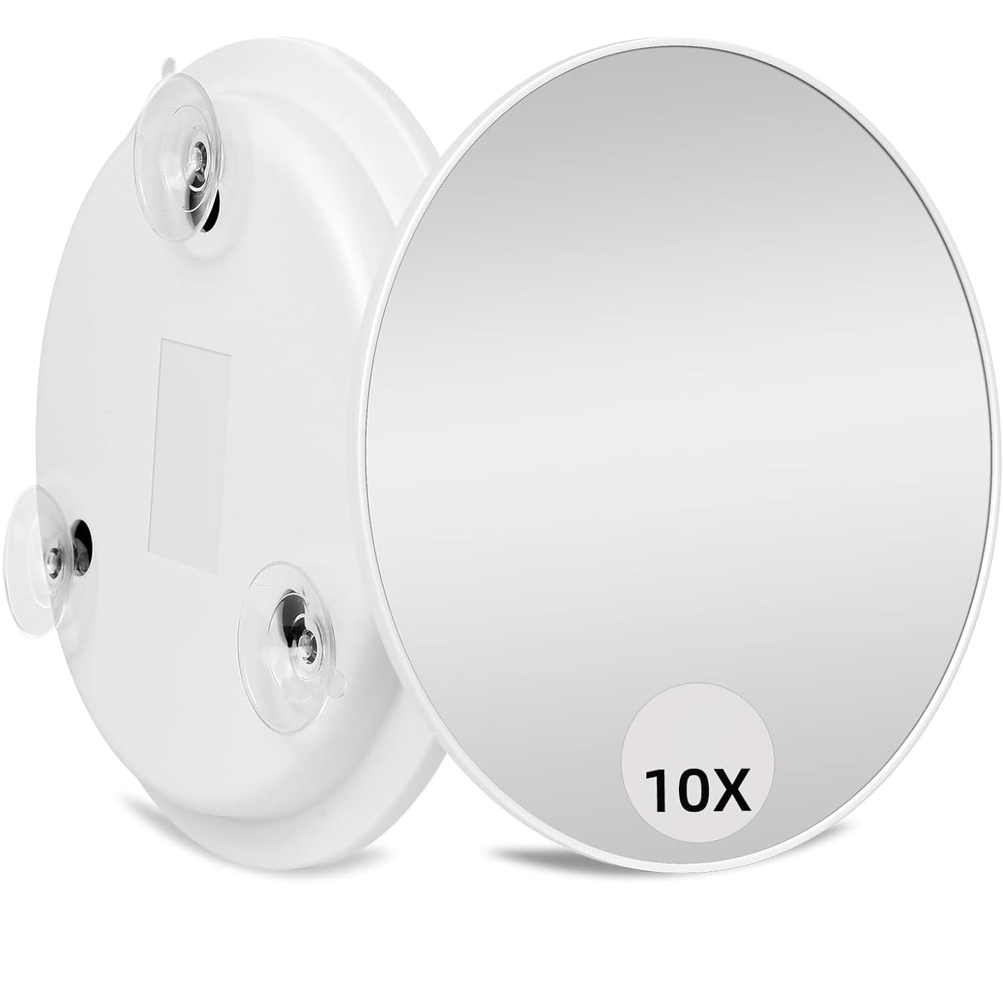 Tyseoome Makeup Mirror 10X Set, Travel Magnifying Mirror Set for Makeup,Magnified Mirror 3.5" with Two Suction Cups, Mirror Magnifying Comes