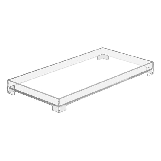 Vanity Bathroom Tray Acrylic Clear Rectangle Decorative Organizer, Large