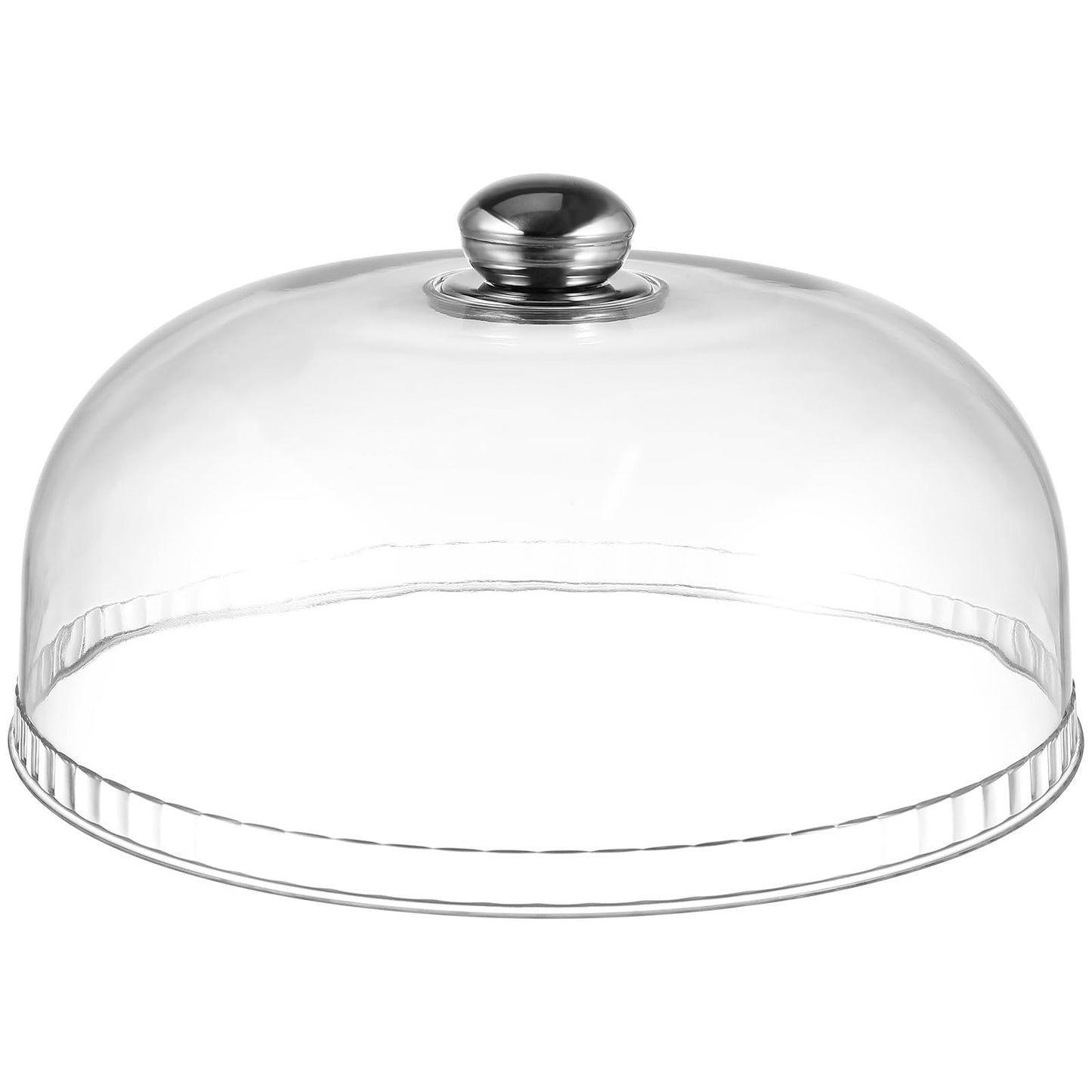 Didiseaon Transparent Food Cover 10.23In Round Plastic Cake Dome Lid for Party Wedding Snack Tray Protective Cover