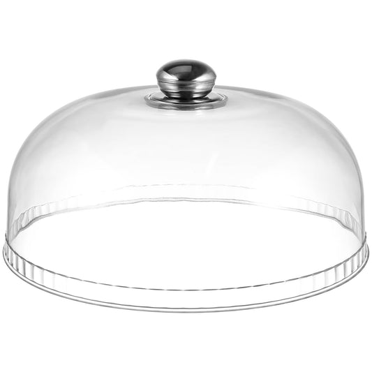 Didiseaon Transparent Food Cover 10.23In Round Plastic Cake Dome Lid for Party Wedding Snack Tray Protective Cover