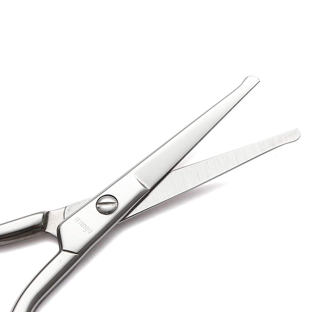 LIVINGO Premium Manicure Rounded Tip Scissors Multi-purpose Stainless Steel Cuticle Pedicure Beauty Grooming Kit for Nail, Eyebrow, Eyelash, Dry Skin, Nose Hair 3.5 inch (Pack of 2)