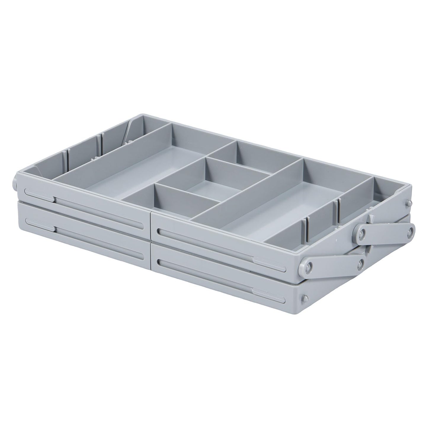 ZFLYCANP Multi Level Drawer Organizer,Collapsible Drawer Organizer,2/3 Drawer Organizer Multi Level Drawer Organizer with Adjustable Compartments Versatile Expandable Desk Organizer Trays (A)