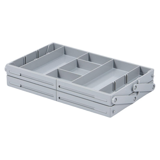 ZFLYCANP Multi Level Drawer Organizer,Collapsible Drawer Organizer,2/3 Drawer Organizer Multi Level Drawer Organizer with Adjustable Compartments Versatile Expandable Desk Organizer Trays (A)