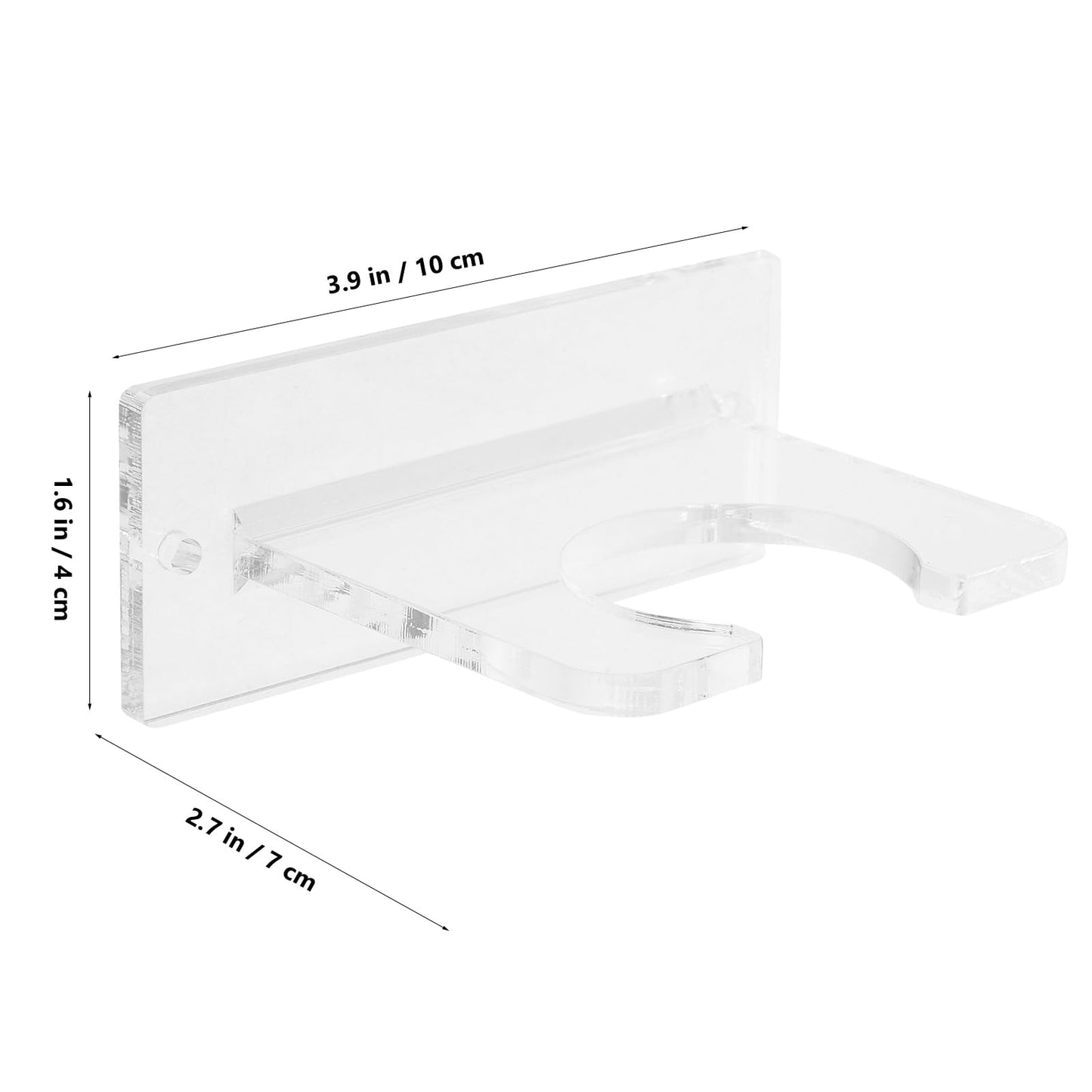 POPETPOP Acrylic Baseball Bat Holder Wall Mount Vertical Stand for Baseball and Softball Bats Space-Saving Durable Display Rack 3.93X2.75X1.57 Inches