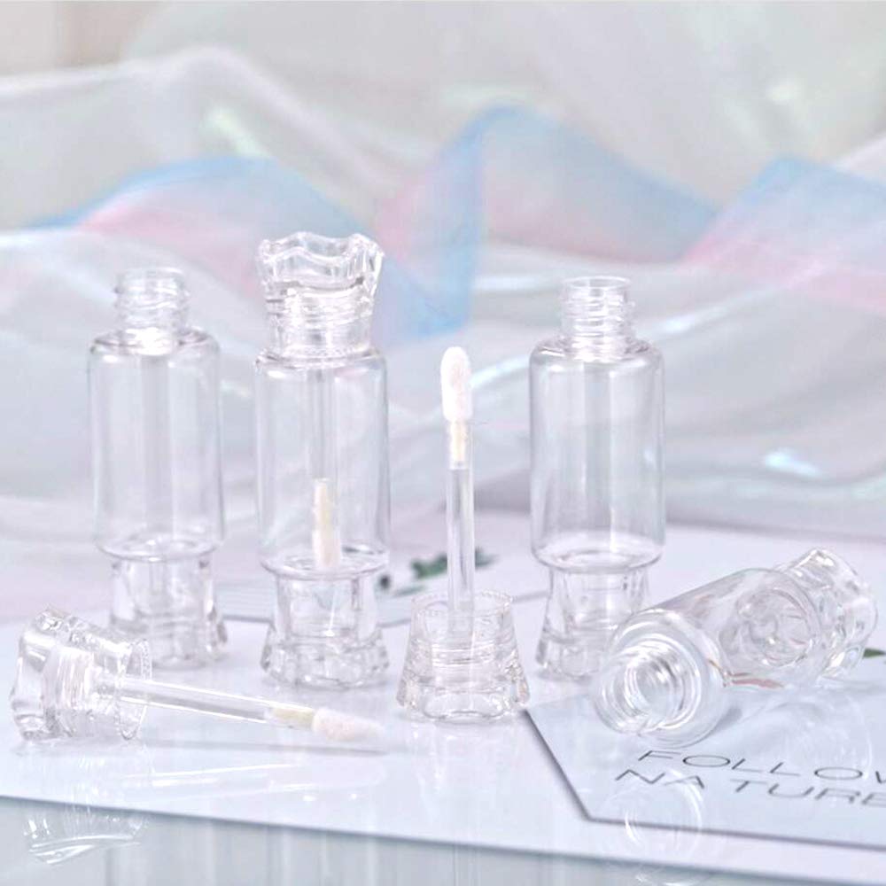 KINMAD 24 Pcs 8ml Portable Lip Gloss Tubes Container Empty Candy Shape Lip Balm Containers Refillable Cosmetic Tubes for Women Girls DIY Cosmetics