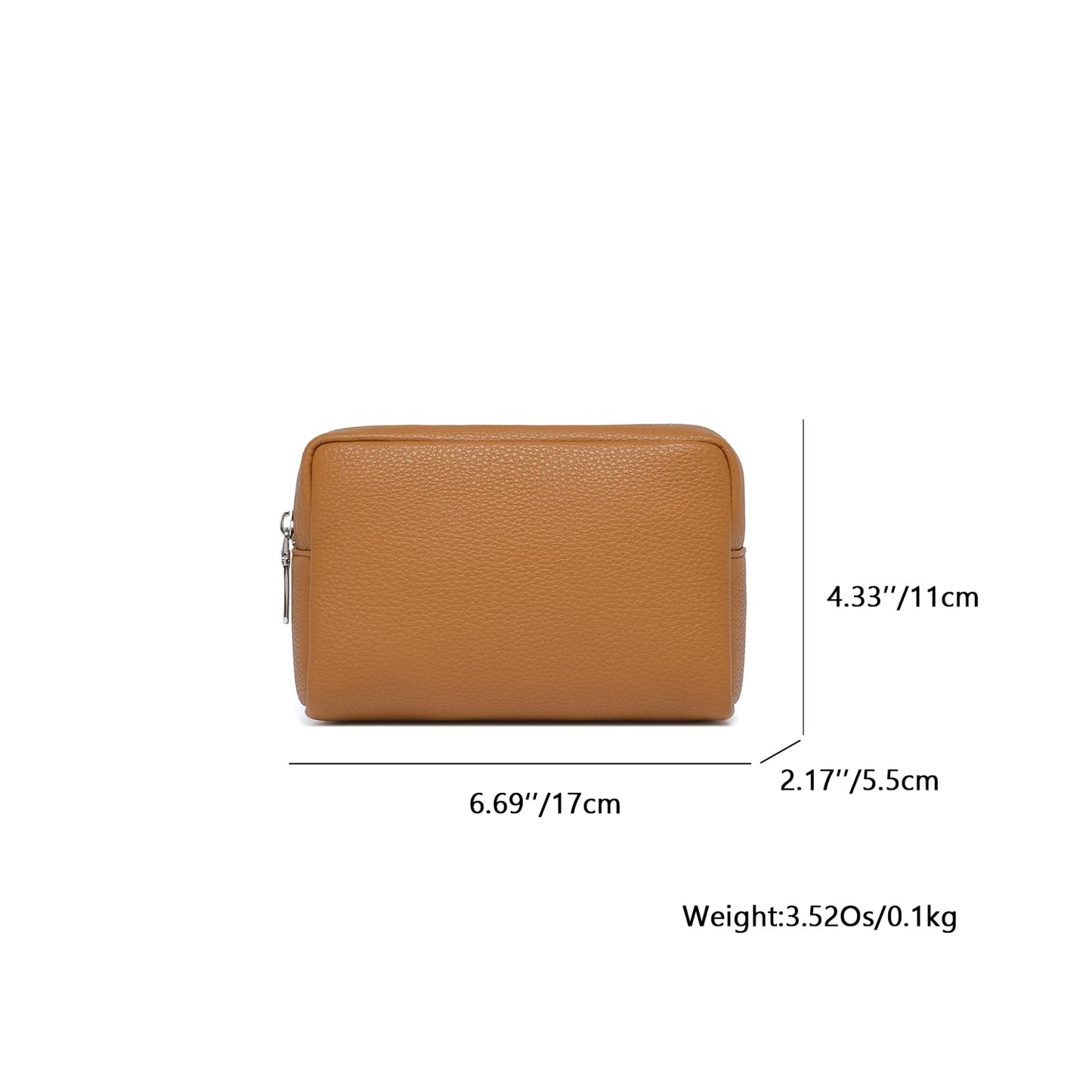 YONBEN Makeup Bag Large Capacity Women's Classic Black Wash Bag Adjustable Partition Wash Brush and Cosmetic Carrying Bag (Ochre)