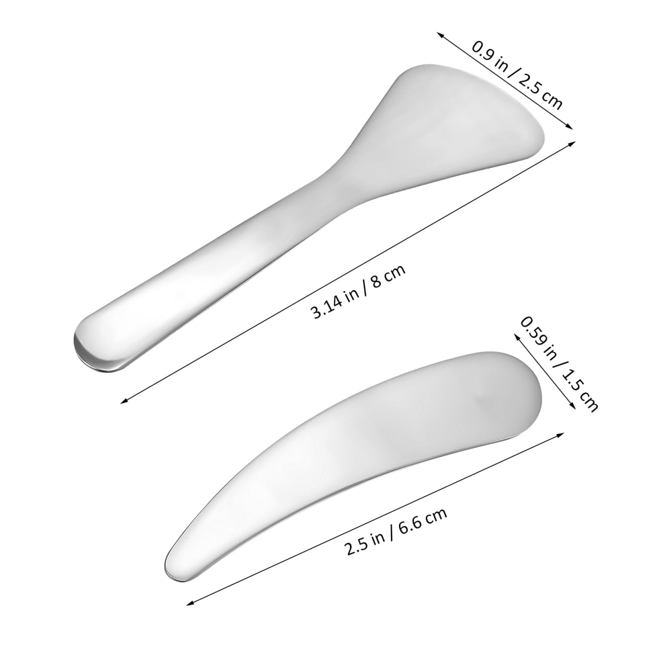 Healifty Skincare Spatula and Cosmetic Spoon Set Reusable Face Cream Scoop for Eye Cream Lotion and Makeup Application Compact Beauty Tools for Travel and Daily Skin Care