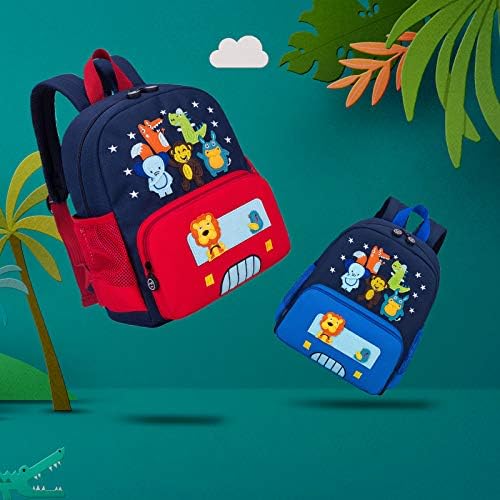 willikiva Cute Zoo 3d Kids Backpack for Boys and Girls Toddler Backpack Bags(Red Small Size,Age 1-2)