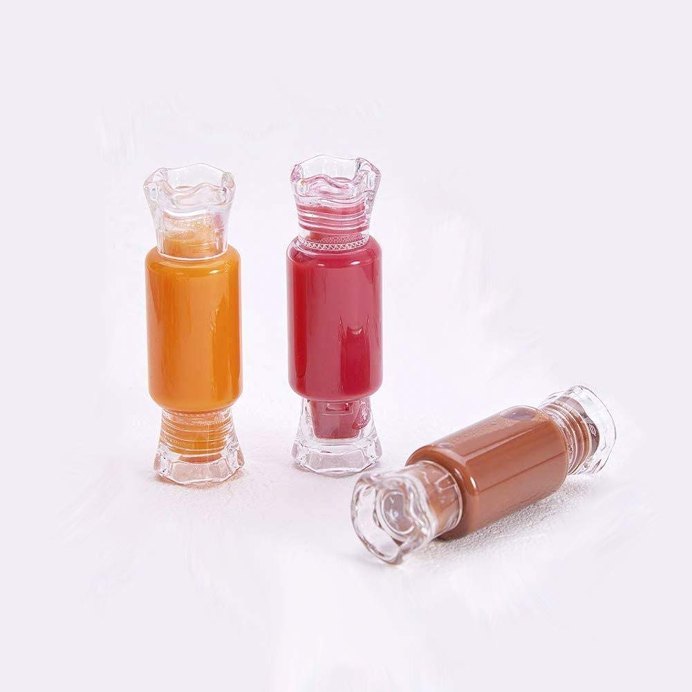 KINMAD 24 Pcs 8ml Portable Lip Gloss Tubes Container Empty Candy Shape Lip Balm Containers Refillable Cosmetic Tubes for Women Girls DIY Cosmetics