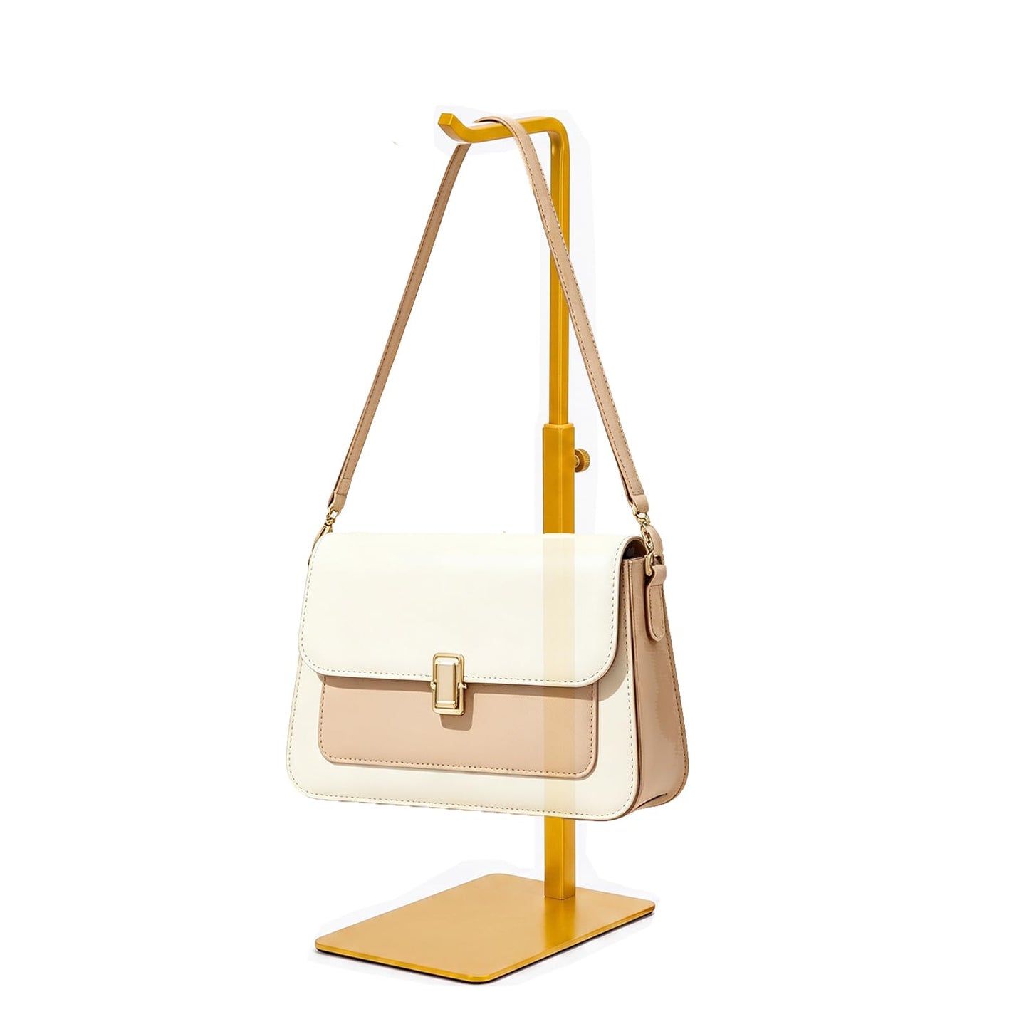 KMtilsh Purse Holder, Adjustable Purse Display Stand , Golden Handbag Display Stand, Hanger Rack for Bags, Suitable for Desktops, Wardrobes and Commercial Storeshook Stand