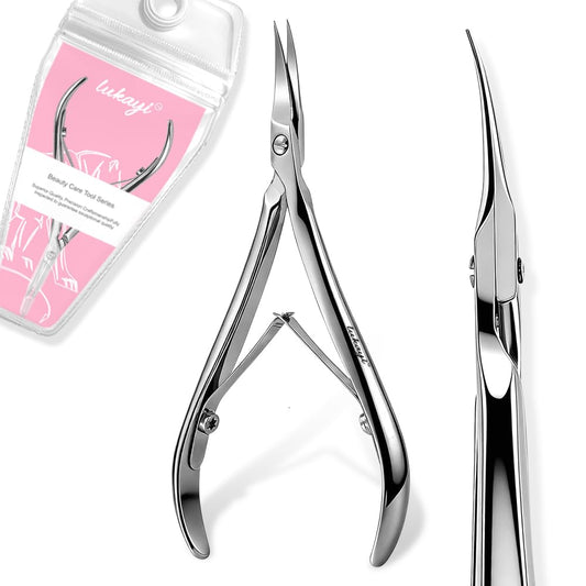 Lukayi Cuticle Nipper Plier, Ultra Sharp Stainless Steel Cuticle Trimmer, Professional Manicure Pedicure Nail Tool, Precision Dead Skin Remover Hangnail Cutter Clipper for Fingernails & Toenails