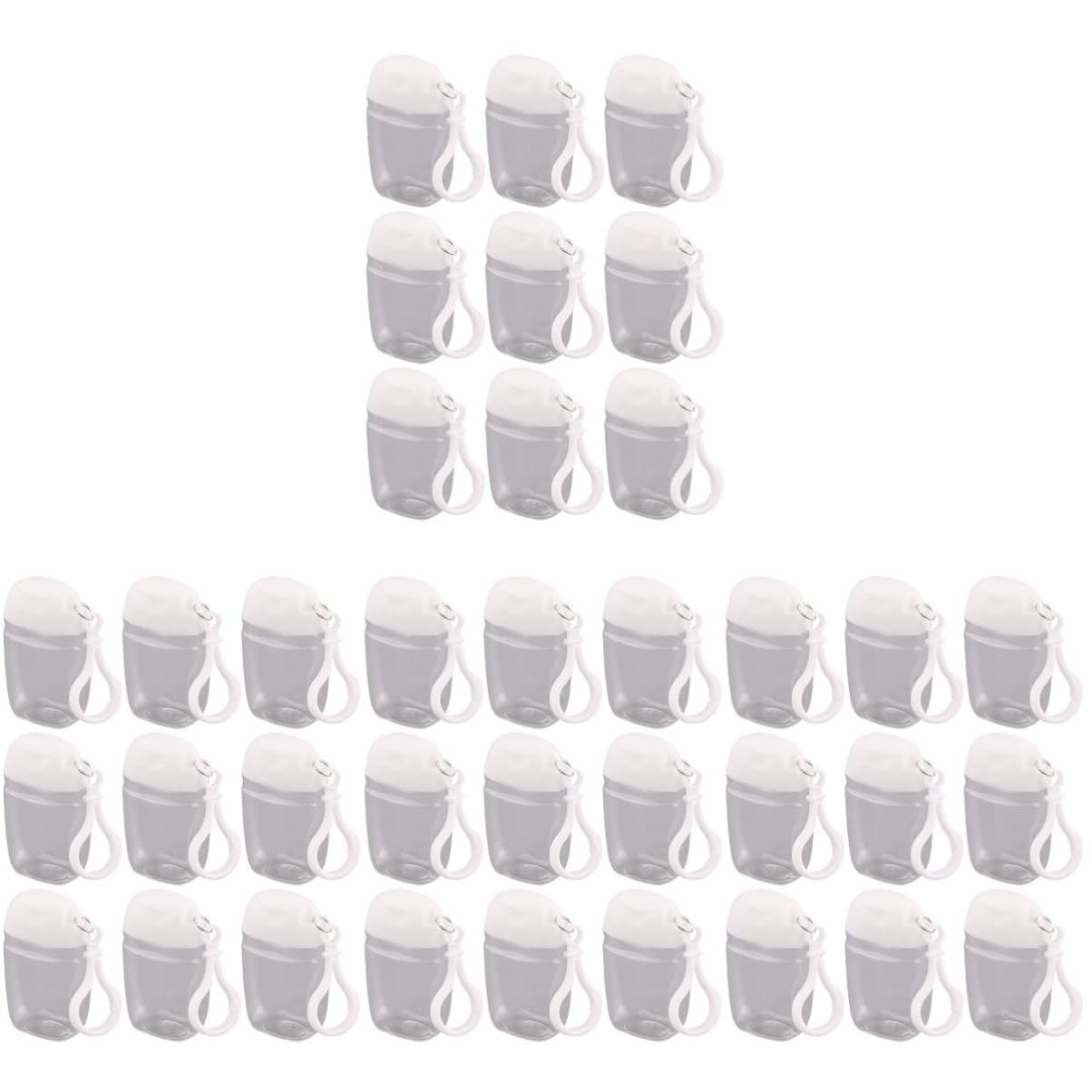 36 Pcs Flip Cap Bottle with Hook Refillable Travel Bottles Multi-function Empty Bottles Empty Hand Bottles Practical Small Bottles Leakproof Travel Bottles Keychain Hand Dispenser
