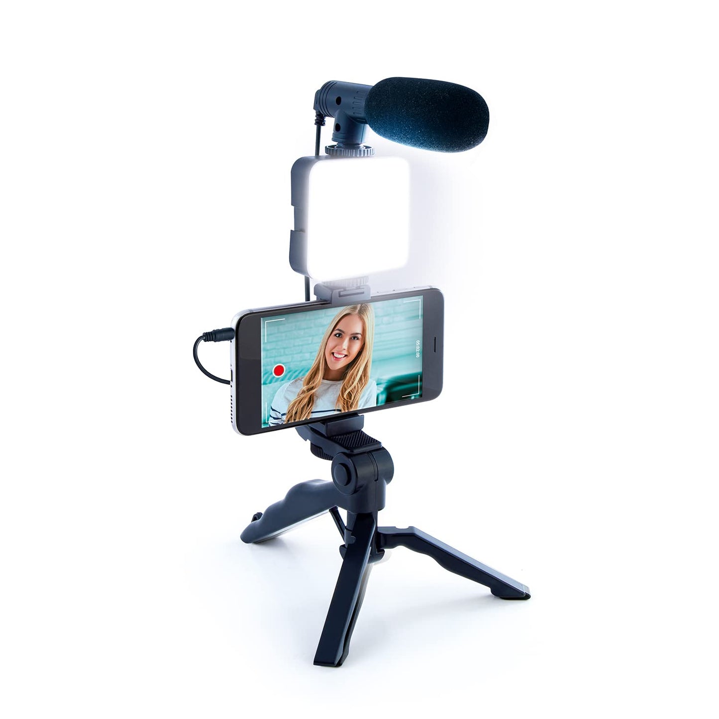 Canal Toys New Studio Creator Podcast & Vlogging Kit – Record Your own podcasts and Vlogs Like Your Favorite influencers! Fold-up Tripod, LED Light & Microphone. Ages 8+