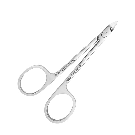 Staleks PODO 21 Podology Scissors-Style Nippers – 7 mm Beveled Straight Blades Without Heel – Enhanced View for Foot Care Work