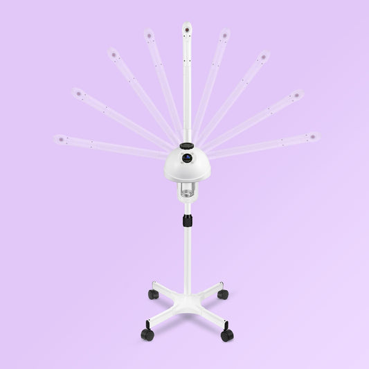 Professional Facial Steamer, Vaporizador Facial with Steam Adjustable & Timer, Movable Arm, Preheating Esthetician Steamer, Home Beauty Salon SPA