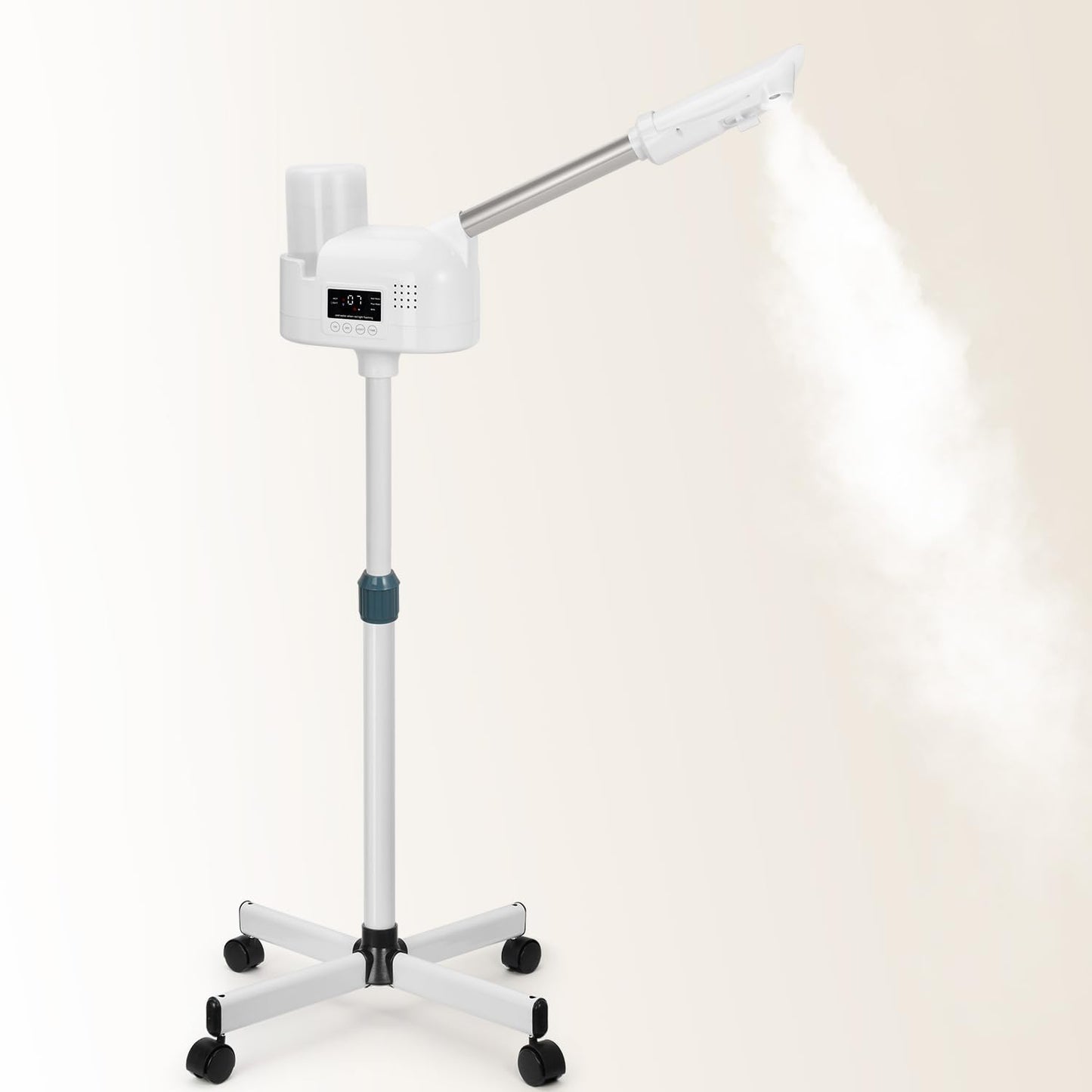 Professional Facial Steamer, Face Steamer Upgrade PTC Heating, Esthetician Steamer Hot Mist Facial Steamer for Salon Spa Beauty (White)