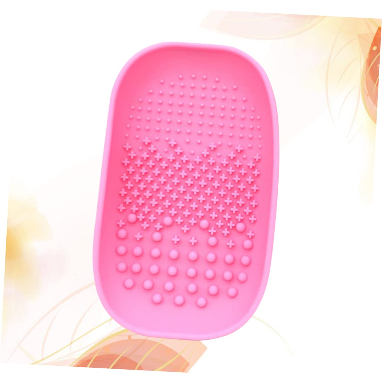 DEARMAMY Silicone Makeup Brush Cleaning Pad Brush Cleaning Plate for Women Handheld Scrubber Board for Easy Washing Water-Fillable Compact Storage 5.98 X 3.54 X 1.18 in