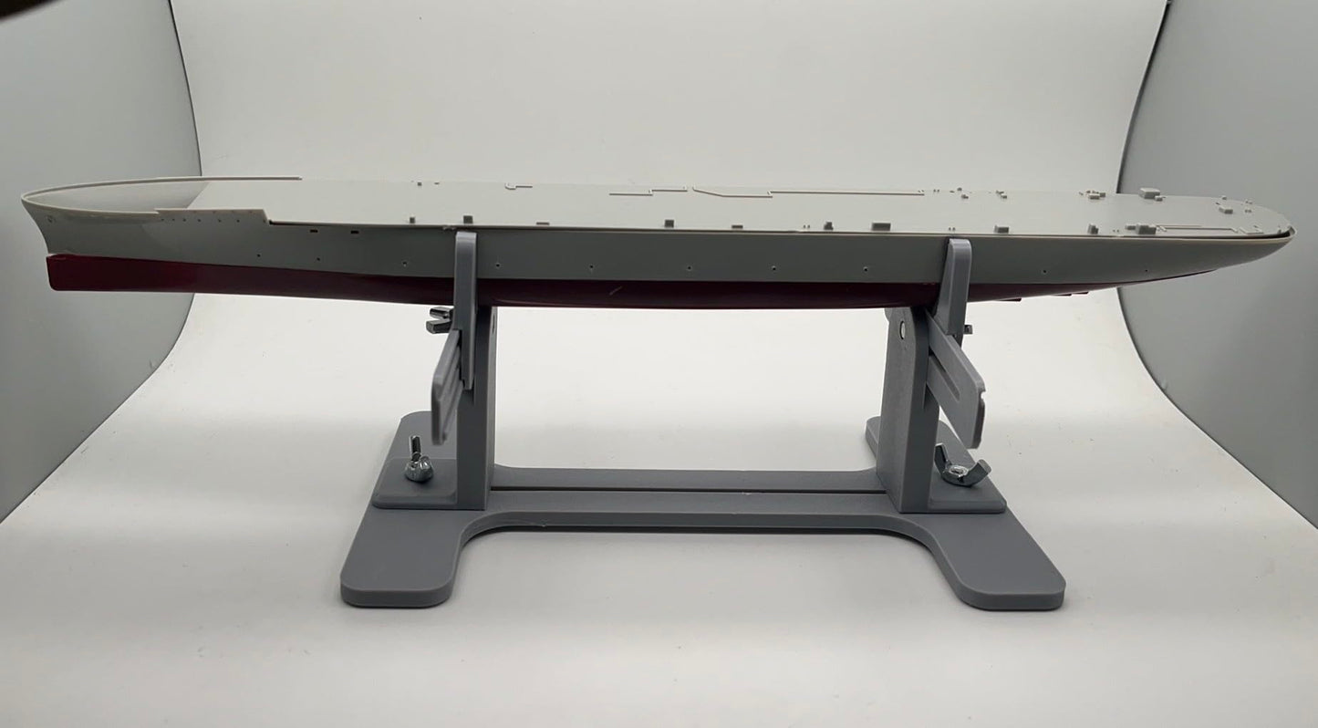 Sigvetan Stand for Model Boat kit Berth jig Stand Building aid Tool, for Most OF1/350-1/700 (Grey-3D Printed)