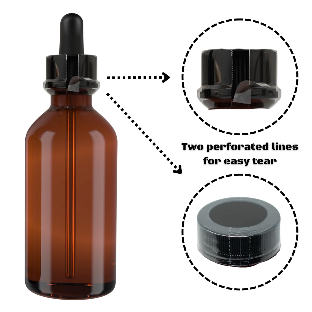 Supplement and Supply 105 x 28 mm Printed Clear Perforated Shrink Band for Cosmetic Jars, Plastic Jars, Spice Jars & Tubs [Cap Diameter: 2 1/2"] Pack of 200