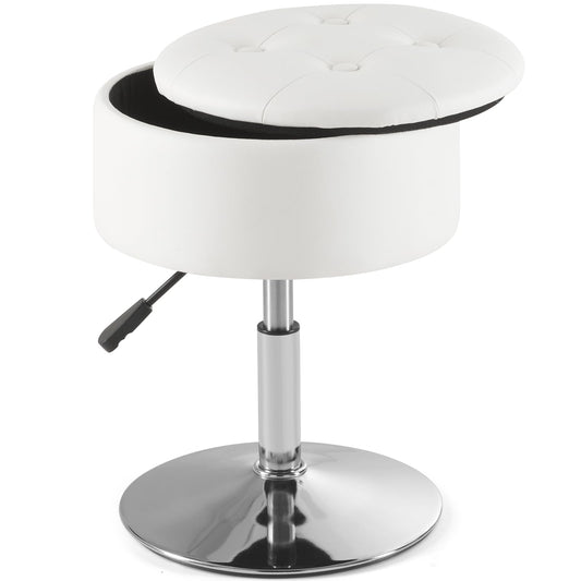 Gitrah Vanity Chair for Makeup Room Vanity Stool for Makeup Room Round Velvet Ottoman Tufted Makeup Chair Vanity Stools for Bathroom Height Adjustable