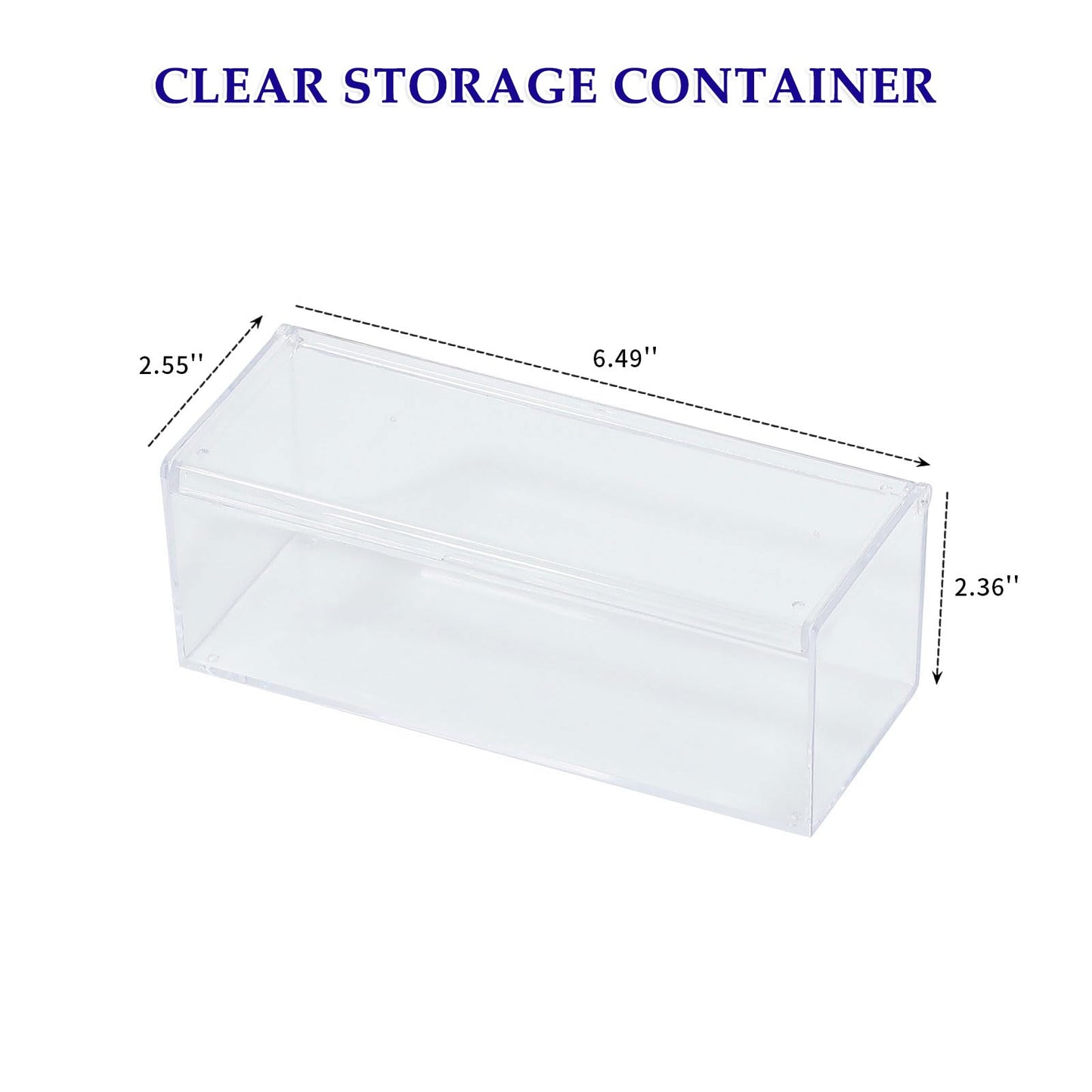 GOXITAX 3 Pack Qtip Organizer Container with Lid, Plastic Bathroom Vanity Storage Canister for Cotton Swabs and Balls, Makeup Sponges, Hair Clips, Clear Counter and Desk Drawer Holder