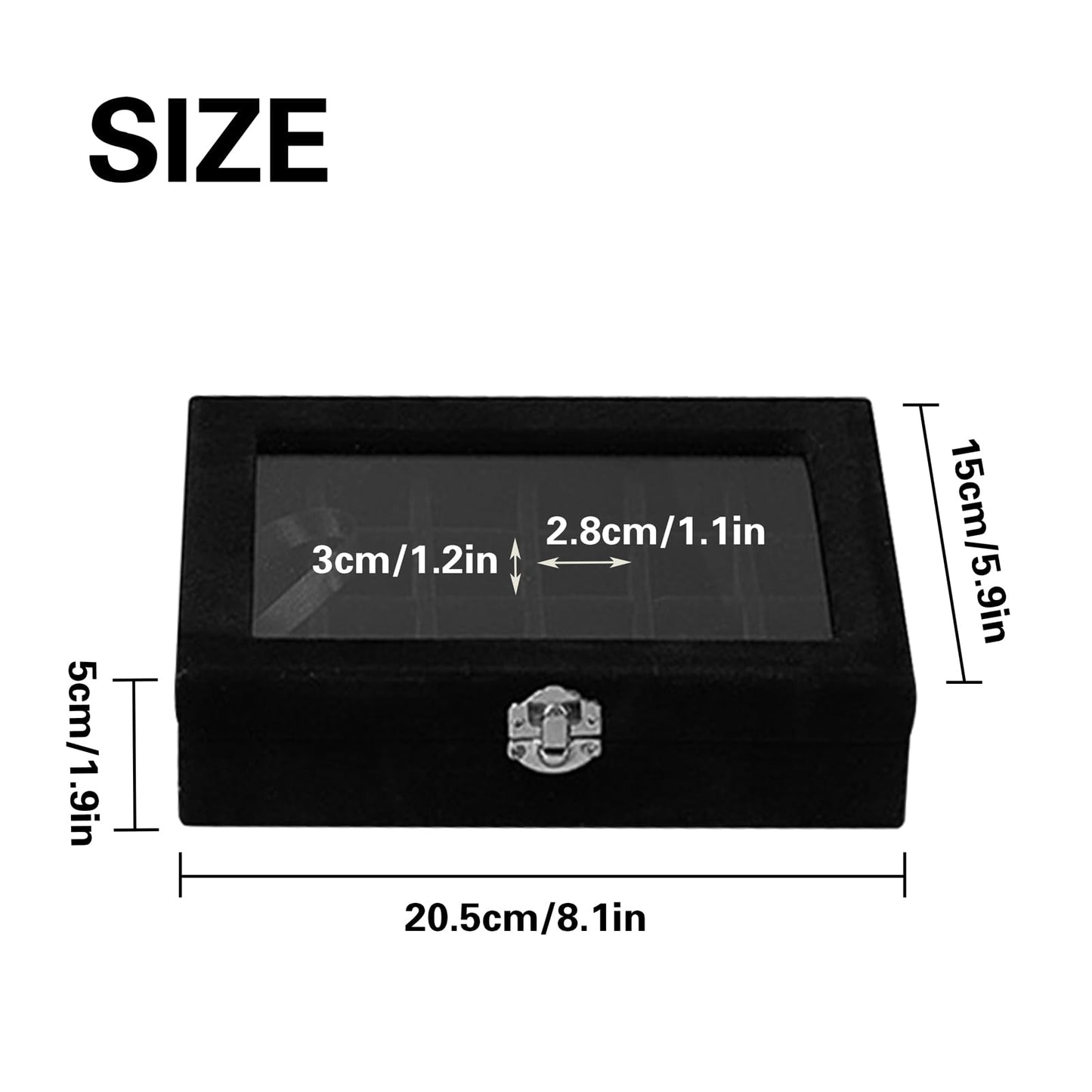 QoTang 2 PCS 24 Slots Championship Ring Display Case, Sports Baseball Ring Display Case Box Flannel Baseball Ring Holder for Multiple Rings Championship Ring Box for Ring Display Sports Fan Souvenirs