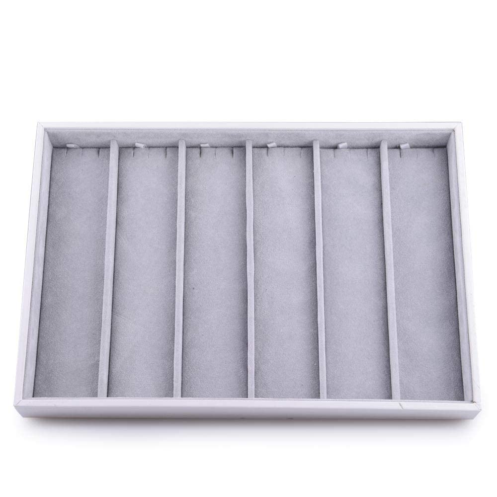 Oirlv Velvet Stackable Jewelry Tray Necklace Pendant Organizer Display Showcase Jewelry Storage trays