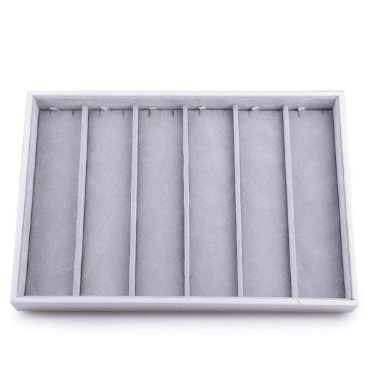Oirlv Velvet Stackable Jewelry Tray Necklace Pendant Organizer Display Showcase Jewelry Storage trays