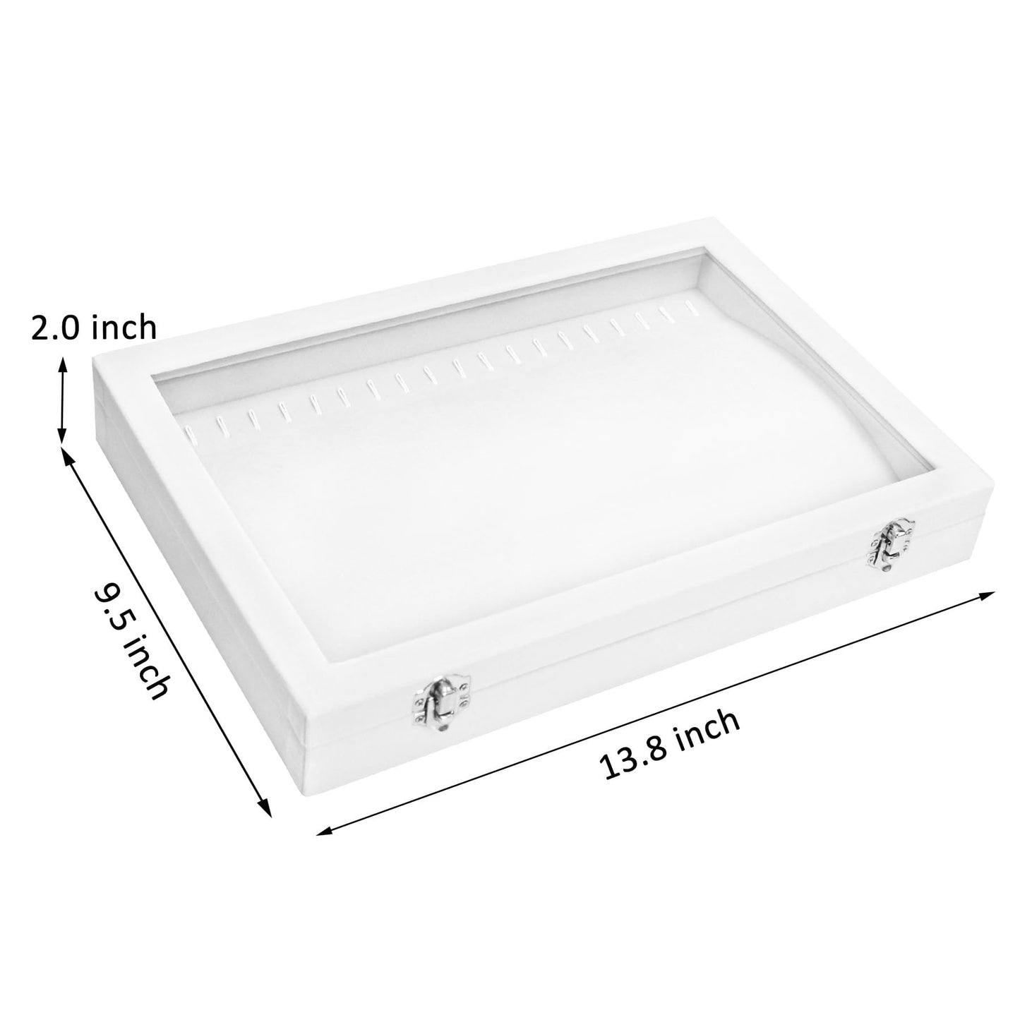 Vicoter Velvet Necklace Display Jewelry Tray 20 Hook Necklace Tray Necklace Pendant Jewelry Tray for Women and Girls