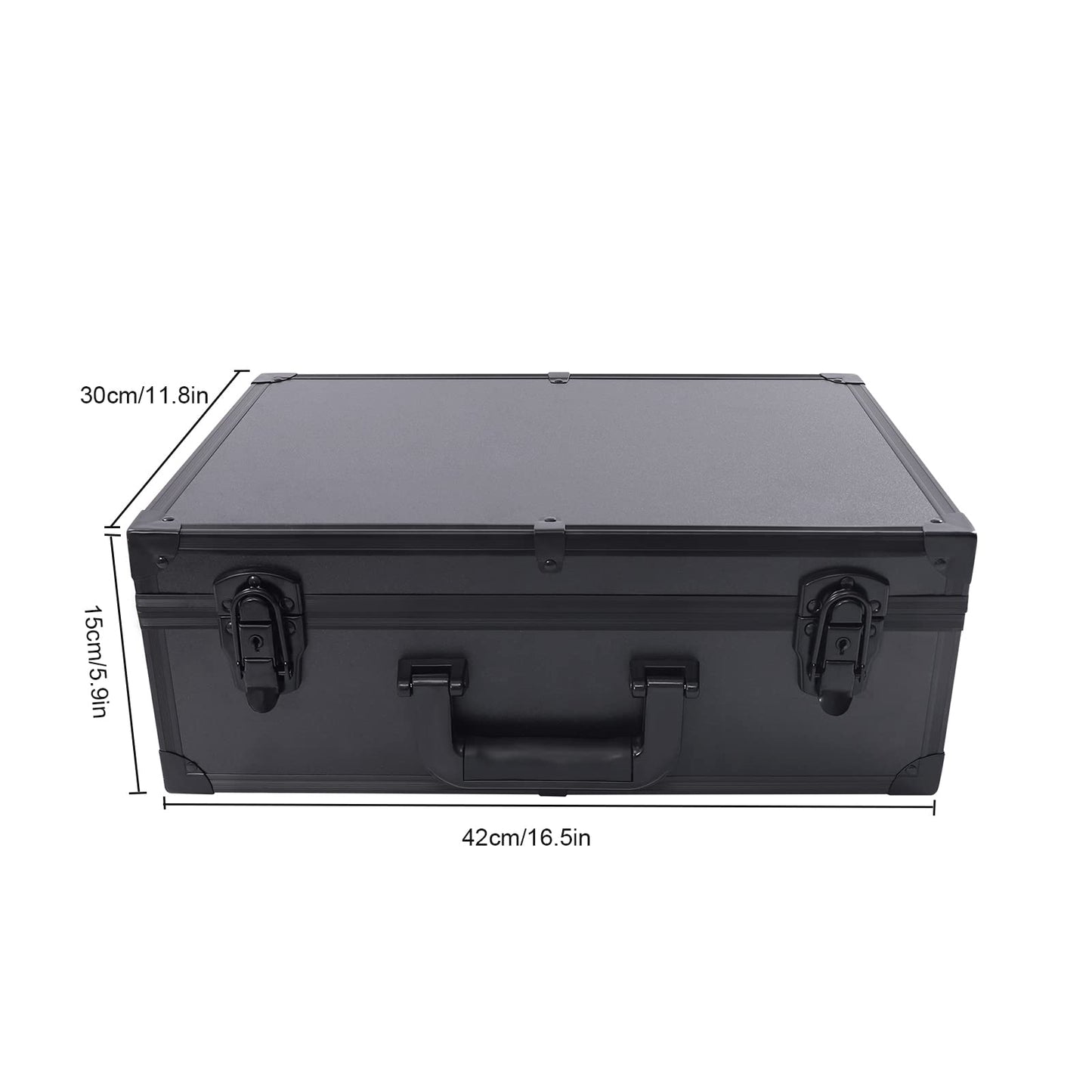 Fufiea Large Makeup Train Case with LED Mirror and Adjustable Dividers, Professional Cosmetic Organizer Box, 15lbs Capacity Waterproof Travel Case, Portable Black Makeup Suitcase for Artists