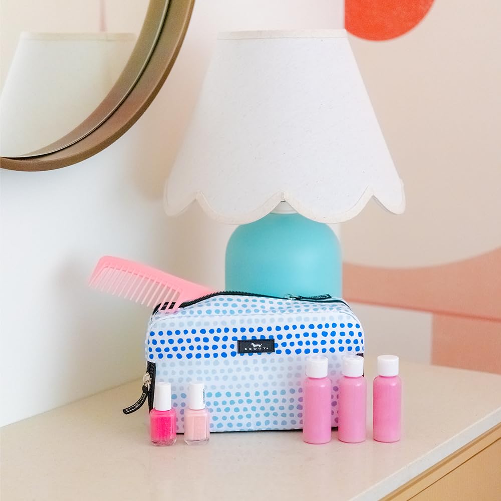 SCOUT 3-Way Bag - Travel Makeup Pouch and Toiletry Bag for Women with Three Zipper Compartments - Stands Upright, Wipes Clean