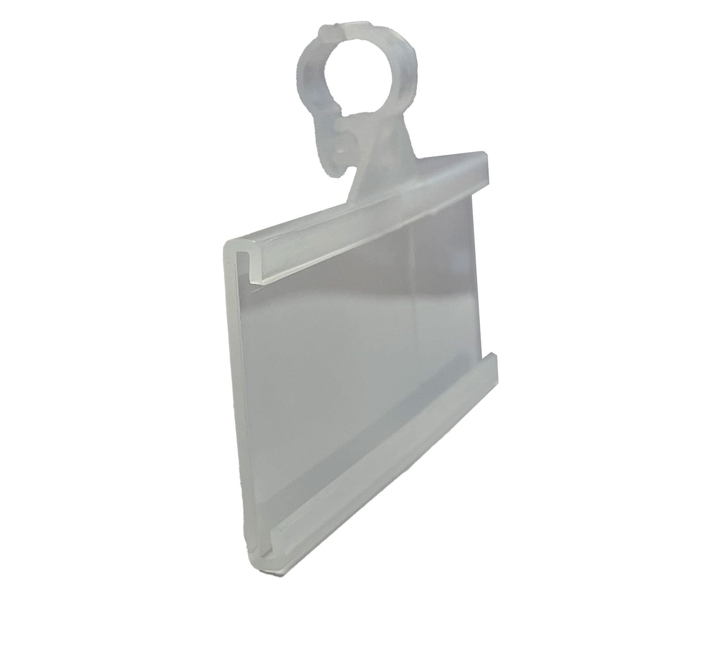 THE GLOBAL DISPLAY SOLUTION Hanging C-Channel Ticket Holder for Wire Store Fixtures | 3" W X 1.25" H | 200 Count