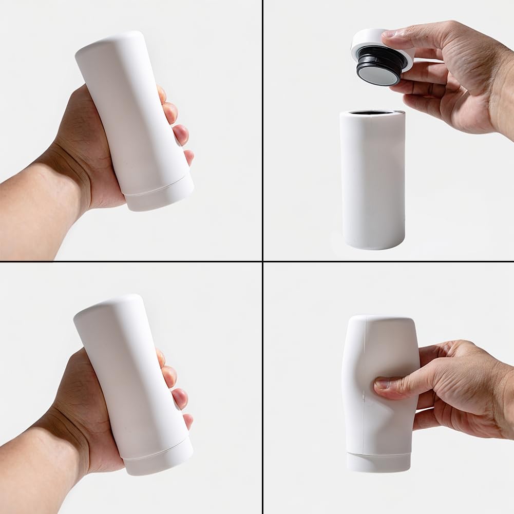 Dish Soap Dish Dispenser, Silicone Squeeze Washing Up Liquid and Hand Soap Refillable Bottles, 240ml Refillable Dishwashing Liquid Dispensing(Color:White)